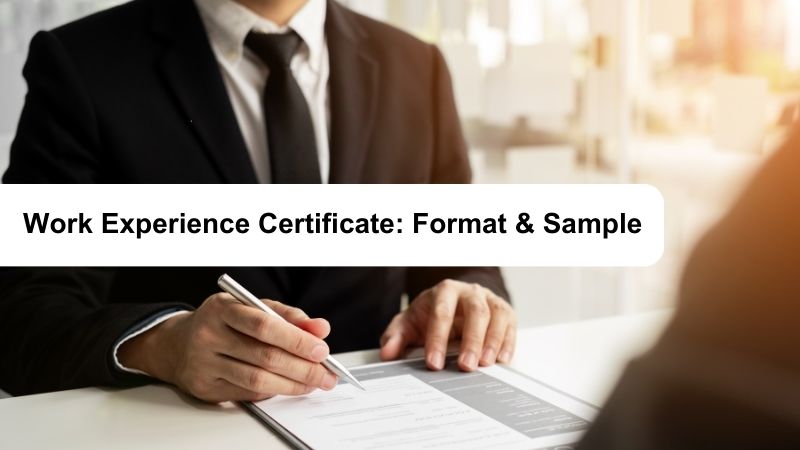 Work Experience Certificate: Format & Sample